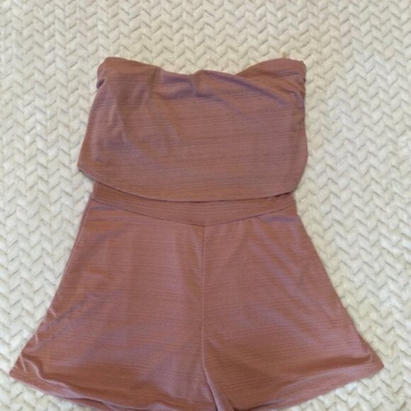 Fashion Nova Womens Dark Rose Romper Summer Shorts - Picture 5 of 7